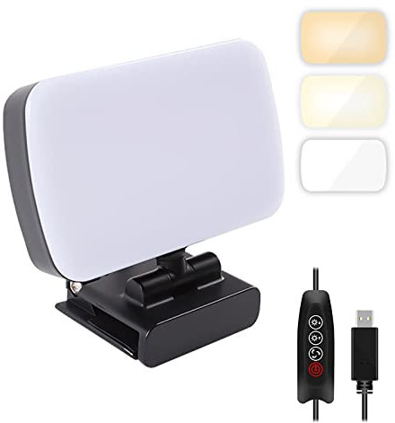 WANGCL Videokonferenz Licht mit 3 Lichtmodi Kamera Licht Schminklicht Laptop Lampe für Live Streaming Videoaufnahmen