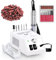 Alle's Ponceuse pour Ongles Professionnel, Lime a Ongle Electrique, 20000 RPM Kit de Manucure et Pédicure Professionnel avec Vitesse et Direction Réglables, avec 100 Bandes de Ponçage, Blanche
