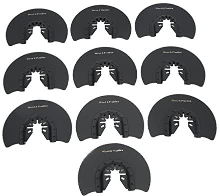 Multitool Saw Blades, Wear Resistant Semi Circular Saw Blade Fast Cutting Speed 10 Pcs for Hardwood