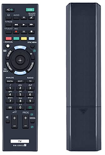 TCNOUMT Fernbedienung RM-ED052 Ersatz für Sony Bravia Smart TV RM-ED044 M-ED046 RM-ED047 RM-ED053 RM-ED060 KDL-42W805A KDL-46W905A KDL-65W855A KDL-65S995A