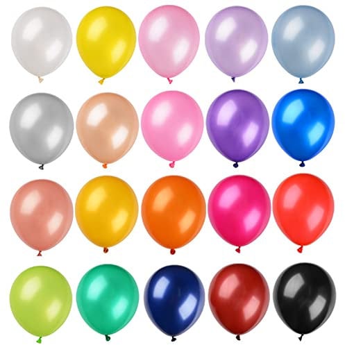 YIXINCHENQI 60Pcs Balloons Set, 12 Inches Colorful Latex Balloons with 20m Ribbons,Colorful Helium Balloons for Wedding Birthday Shower Party Decoration (Colorful)