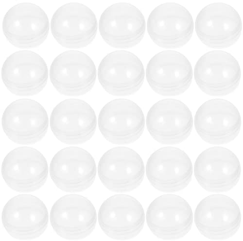HOMSFOU 100st Transparente -Schale Lottobälle Klar Gummiballmaschine Leerer Ball Zum Füllen DIY Badeformen Kapseln Klarer, Befüllbarer Ball Klein Bier Klauenmaschine Plastik Kind