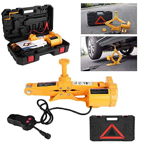 Samnuerly Automotive Electric Car Lift Van Garage Tools with Briefcase, Electric Lift Jack Lift (2T), 12V Electric Car Jack