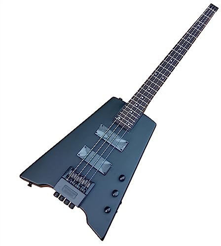 Negro Mate 41 Pulgadas 4 Cuerdas Bajo Eléctrico Sin Cabeza Cuerpo De Caoba Diapasón De Palisandro kit de guitarra eléctrica para adultos