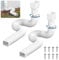TOKPLNU Rain Gutter Downspout Extension 2 Pack Flexible Down Spout Extender White Drain Pipes Gutter Connector Rainwater Drainage Pipe Downspout Rain Drain Extender from 19.7 to 58 Inch