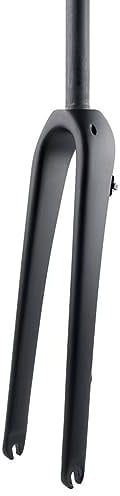 HIMALO Gravel Bike Fork 700C Carbon Fiber Rigid Fork 1-1/8 Straight/Tapered Tube Disc Brake Road Bike Fork Lightweight 9mm QR Hard Forks (Color : Matte Black, Size : Straight)