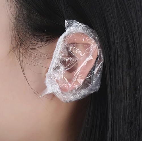 20 Ear Caps Cover Protector Waterproof Salon Hairdressing Shower Plastic UK