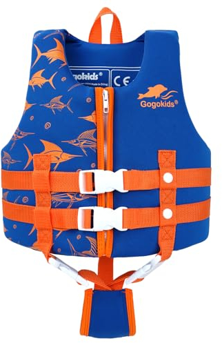 Gogokids Jungen Mädchen Schwimm Weste Schwimmen Jacke - Kinder Schwimmende Badeanzug Bademode Schwimmtraining Kleinkind Lernt Schwimmen