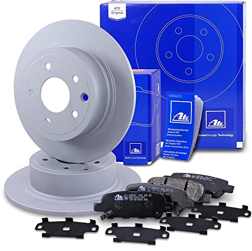 ATE Bremsenset Hinterachse inkl. Bremsscheiben hinten Ø 291,5 mm voll und Bremsbeläge hinten Kompatibel mit NISSAN BLUEBIRD SYLPHY, JUKE (F15), NV200, QASHQAI, SENTRA 7 (B17)