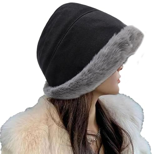 Flauschiger Fischerhut, Fischerhut Für Frauen Fischerhut Mädchen Warmer Flauschiger Fischermütze Damen Hut Damen Winter Anglerhut Weiß Flauschig