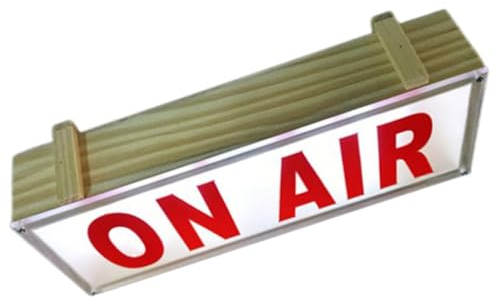 UKCOCO Led-licht Lampenschild On-air-schild Mit Fernbedienung Eingangsschild Auf Luftzeichenlicht Aufnahmestudio On-air-aufnahmezeichen Wand Jahrgang Büro Massivholz Kontrollleuchte