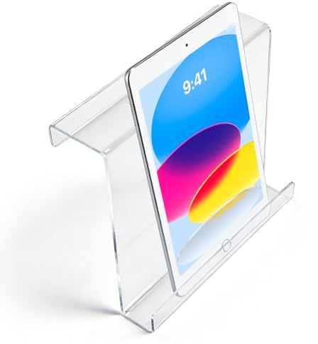 Treadmill Book Holder Reading Rack, Clear Acrylic Reading Rack Multifunctional Exercise Bike Reading Stand Acrylic Book Holder for Tablet, Magazines, Books, Phones