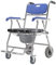 LIBRACTA Commode Toilet Chair with Wheels, Lightweight Commode Folding Portable Toilet Chair for Elderly and Disabled, Commode Shower Chair on Wheels with Footrest, Load Capacity 220 Lbs