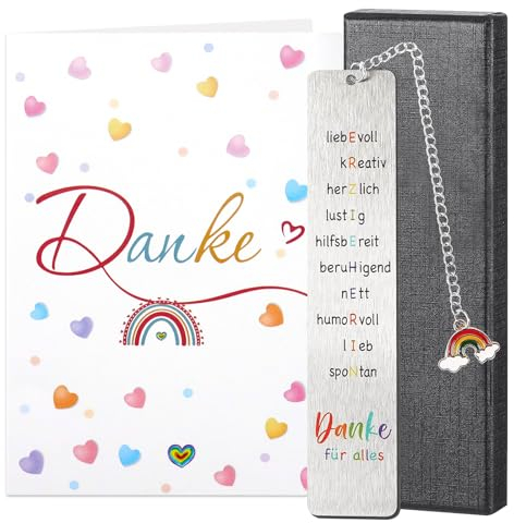 Metall Lesezeichen Edelstahl Set Dankeschön Geschenke Abschiedsgeschenk Erzieherin Bookmark Mit Geschenkboxen & Danke Dir Karte Abschluss Danke Geschenke Für Erzieherin Kita Kindergarten