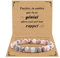 CheersLife Cadeau pour Femme Bracelet Pierres Naturelles Femme Original Cadeau Ado Fille Cadeaux Noel Femme Cadeau Anniversaire Bracelet Cadeau pour Mamie Maman Sœur Amie Collègues Rose