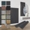 HEXIM Akustikpaneele 138,5x60cm - flexible Lamellenwand Holz MDF Wandpaneele Lamellenverkleidung Wandverkleidung Innendekoration schalldämmend (8 Paneele / 6,64 m² Black Lead - APH05)