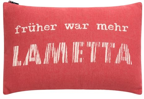 David Fussenegger Kissenhülle Früher war mehr Lametta (GRS) rot, 60x40 cm