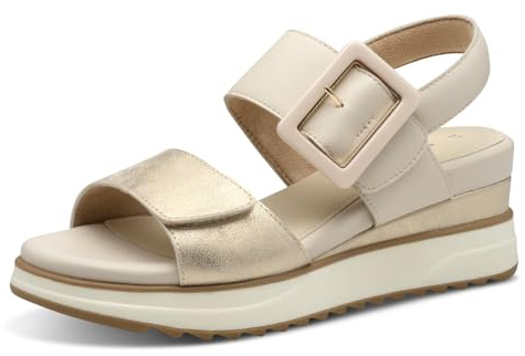 s.Oliver Damen Sandalen mit Keilabsatz mit Schnalle Bequem