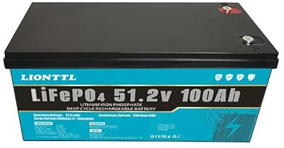 Batteria LiFePO4, 5000 Deep Cycle al litio fosfato di ferro, sostituisce batteria AGM al piombo acido, adatta per camper, traina, barche, impianti solari, ecc. (48V 100AH)