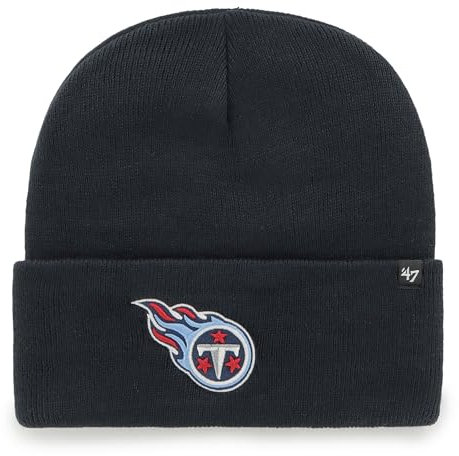 '47 NFL Tennessee Titans Unisex Cuff Knit, Beanie,Team Logo, Farbe Helles Marineblau