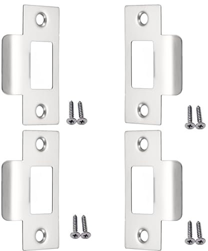 4Pcs Door Strike Plate, Strike Plate, Door Latch Plate, Strike Plates for Internal Doors, Door Plates for Internal Doors, Door Latches for Internal Door for Wooden Doors House Door