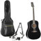 Westerngitarre Red Hill D-1 BK, Dreadnought, Linde & Mahagoni, 6 Saiten, Hochglanz, inkl. Gitarren-Accessoires, Ideal für Einsteiger & Fortgeschrittene