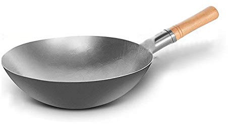 GBNYTT Pentole in ferro wok pentola di cottura uso generale per fornelli a gas e induzione padella in ghisa pentole da cucina (2)