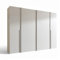 Stella Trading MATURS Kleiderschrank in Weiß - Vielseitiger Schwebetürenschrank 4-türig für Ihr Schlafzimmer - 267 x 205 x 57 cm (B/H/T)