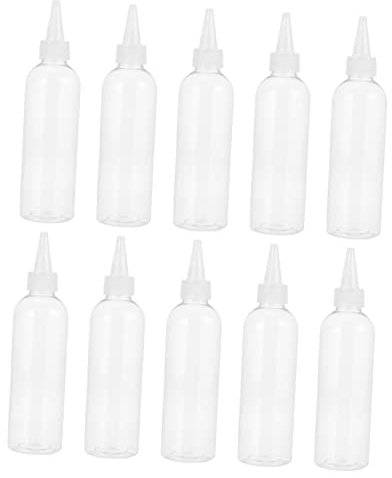 OSOLADY 10stücke Quetschflasche Mit Spitzem Mund Vielseitige Anwendung Für Haarfarbe Kosmetik Und Lotionen Transparentes Design Für Einfaches Dosieren
