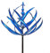 Vibrant Metal Wind Spinner, Garden Decoration Art Rotating Windmill Outdoor Ornament Yard Sculptures Weather Resistant Patio Decor Lawn Decoration Metal Craft 20x90cm in Blue Red Purple Green(Blue)