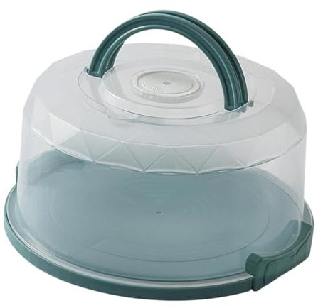misppro Porta torte con coperchio e manico, rotondo, per il trasporto, diametro 24 cm
