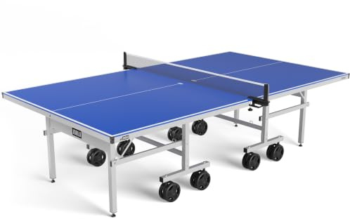 JOOLA Tischtennisplatte Outdoor J500X - Profi Tischtennistisch 12 MM Wetterfest Klappbar, blau, 274x152,5x76 cm