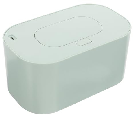 Sewroro Chauffe-Lingettes USB Portable pour Bébé Chauffe-Mouchoirs Humides sans Fil Boîte Chauffante Verte Mécanique Compatible Voiture et Maison Maintien Température Constante