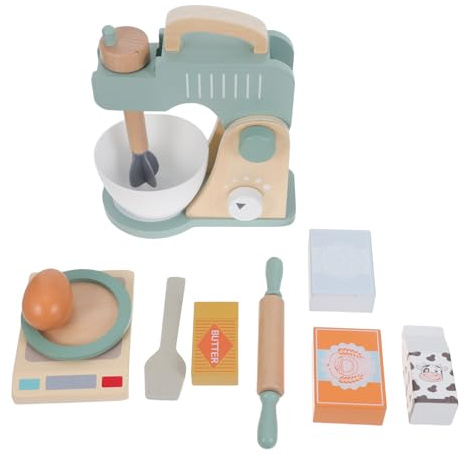 BESTonZON 1 Set Spielküchenset – Küchenmixer aus Holz für Kinder – Spielzeug-lebensmittelzubehör Rollenspielzeug für Montessori-Lernen, Kleinkinder, Mädchen Und Jungen, für Zuhause