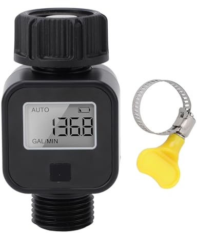 Digitaler Wasserzähler mit LCD-Bildschirm, BSP 3/4-Zoll-Gewinde, hochgenauer Wasserdurchflussmesser für den privaten und gewerblichen Gebrauch