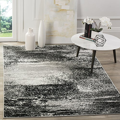 SAFAVIEH Adirondack Collection Area Rug - 5'1 x 7'6, Silver & Multi, Modern Abstract Design, Non-Shedding & Easy Care, Ideal for High Traffic Areas in Living Room, Bedroom (ADR112G)