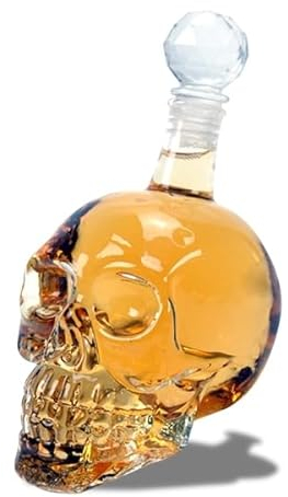 Bouteille Crystal whisky en tête de mort 500ml conservation alcool