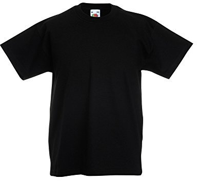 Fruit of the Loom - T-Shirt - Girls, Black, 5-6 Years