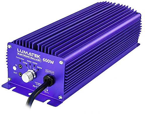 Lumatek 600W Electric Ballast EVG, 4 Levels Adjustable, Dimmable