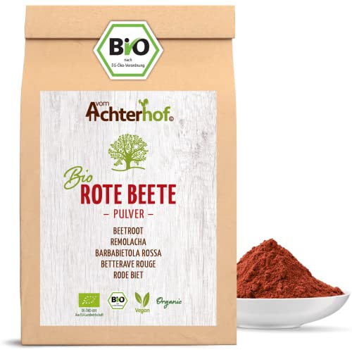Poudre de betterave rouge bio 500g | terreuse, savoureuse et sucrée | utilisable crue ou cuite | idéale pour colorer les aliments | vom Achterhof