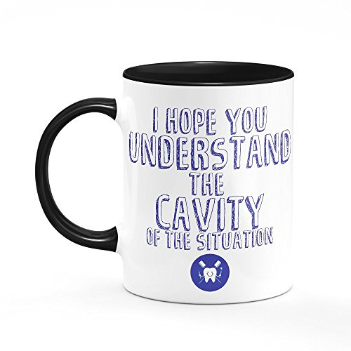 Understanding The Cavity Mug One Size Black/White Funny Gift for Dentist Dental Nurse Present