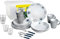 Brunner 0830154N.C7R Melamin Geschirr Campinggeschirr Deep Sea Antislip, 36 Stück