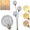 Stehlampe Bernado stufenlos dimmbar, Stehleuchte Nickel-matt/Silberfarben, 3-flammig, G9, mit 3 Drahtkugeln, Bogenlampe für Wohnzimmer, Schlafzimmer, Flur, mit Fußschalter am Kabel, ohne Leuchtmittel