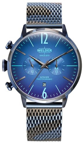 WELDER Smoothy Herren Uhr analog Quarzwerk mit Edelstahl Armband WWRC1015