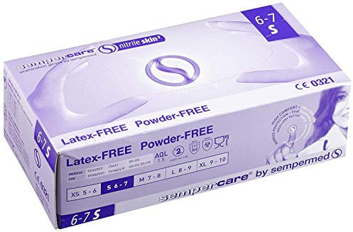 SEMPERCARE Nitrilhandschuhe, puderfrei, klein, Blau, 200 Stück