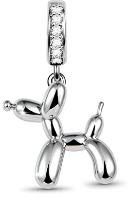 GNOCE Balloon Puppy Charm Anhänger S925 Sterling Silber Spiele mit Mir Charm Perlen für Armband Halskette Schmuck Geschenk für Damen