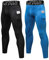 LNJLVI Kompressionshose Herren Sport Leggings Atmungsaktive Trainingshose für Jogging Fitnessstudio Laufen (Schwarz-Blau,L)
