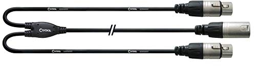 Cable en Y XRL macho / 2 XLR hembra 30 cm