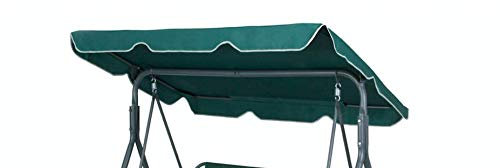 KFGARDEN Ersatz-Baldachin für Hollywoodschaukel, 2- und 3-Sitzer-Größen, für den Außenbereich, grau, beige, grün (133 x 191 cm, grün)