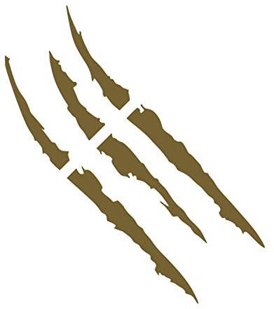 myrockshirt Aggressiver Kratzspur Aufkleber Look Einer Kralle vom gefährlichen Tier Tiger Sticker Auto